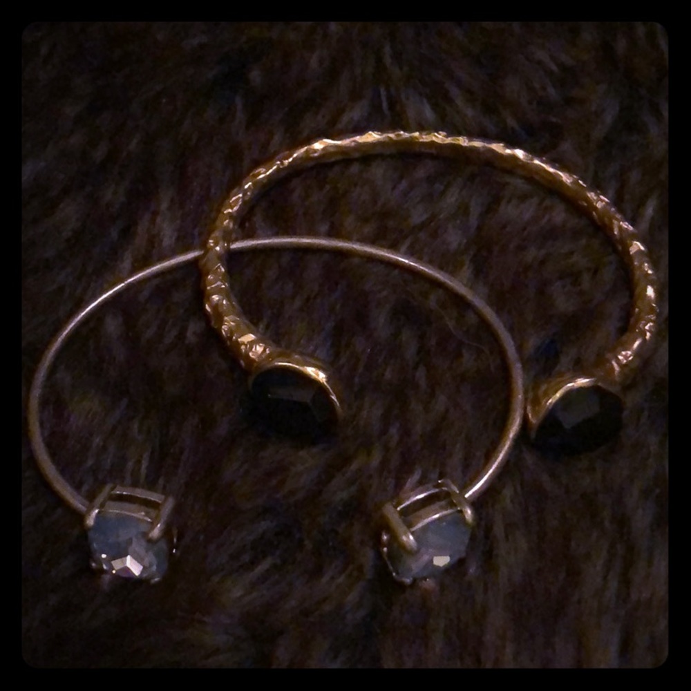Two Gold Bangle Bracelets - image 1